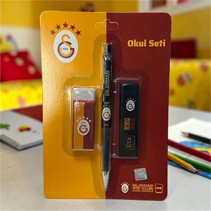 GALATASARAY VERSATİL KALEM SİLGİ VE 0.7 UÇ BLİSTER SETİ 50384