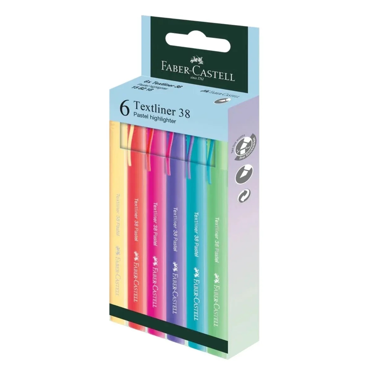 Faber-Castell Fosforlu Kalem 38 Pastel Highlighter 6'lı