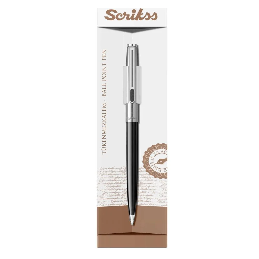 Scrikss 77 Tükenmez Siyah , Şeffaf Ambalaj