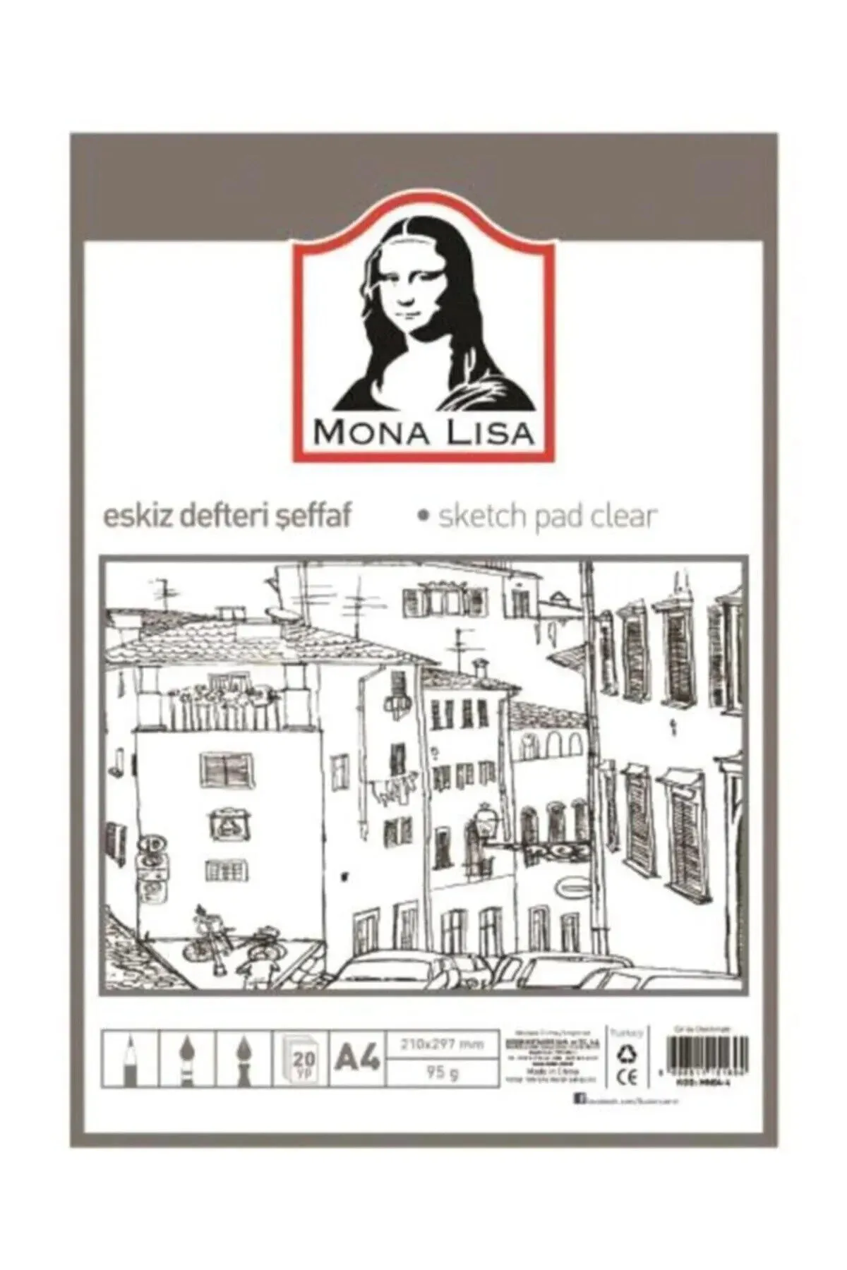 MONA LİSA A4 210X297MM 95 GR 20YP ESKİZ DEFTERİ