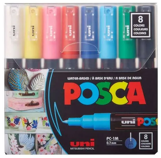 UNİ POSCA PC-1M 0.7 MM 8'Lİ SET