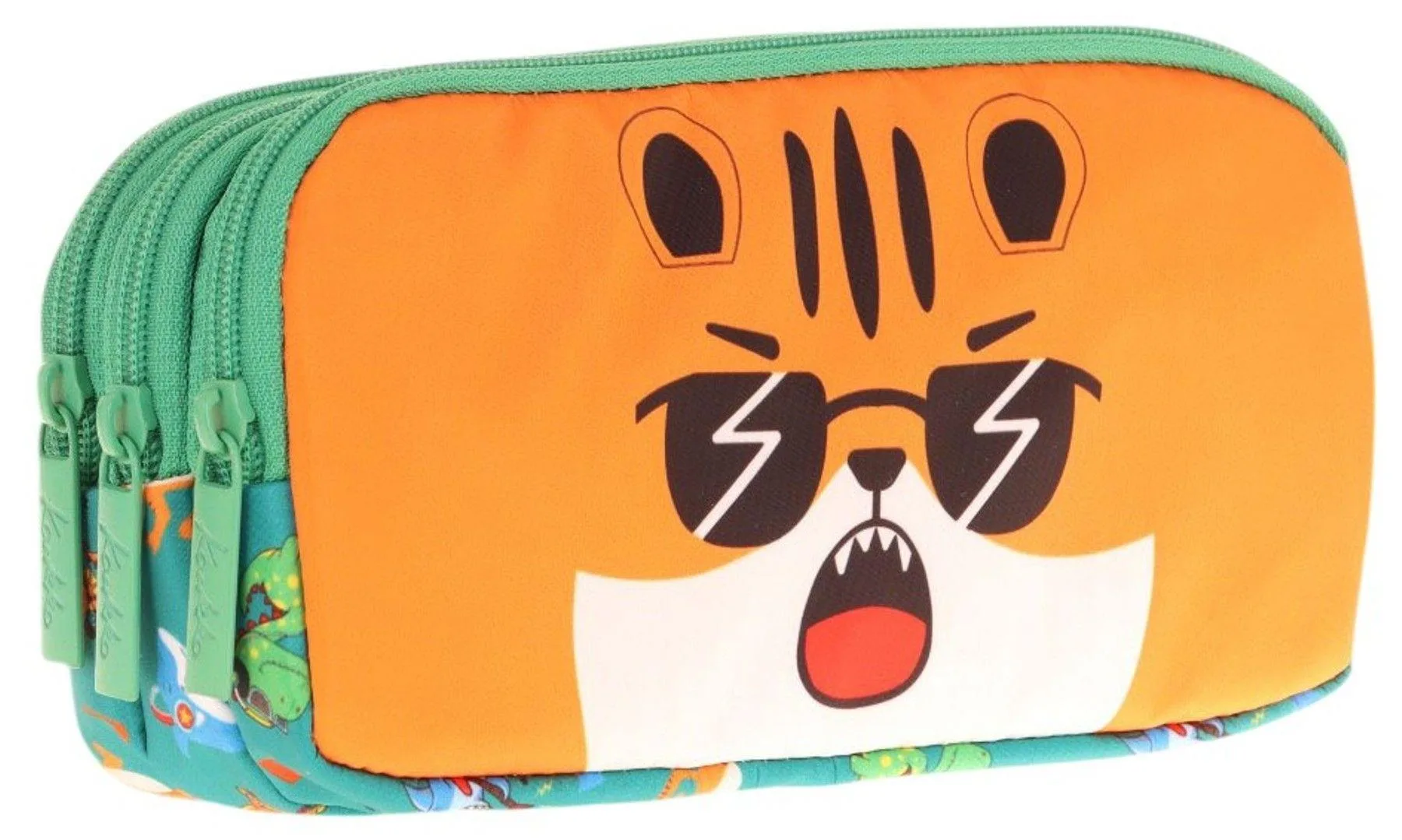 KAUKKO KIDS&LOVE 3 BÖLMELİ KALEM ÇANTASI TOYS TIGER