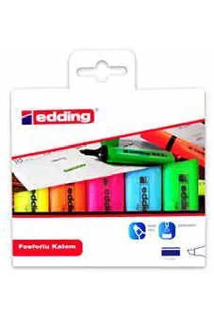 EDDİNG 344 FOSFORLU KALEM 5'Lİ SET