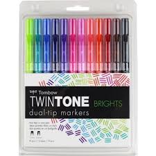 Tombow TWIN TONE Markör Parlak Tonlar Seti (12rk)