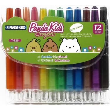 PANDA KİDS ÇEVİRMELİ MUM BOYA 12Lİ