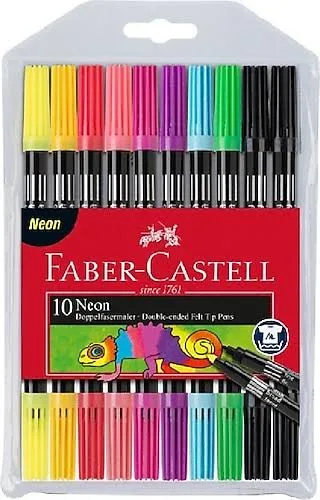 FABER CASTELL ÇİFT TARAFLI NEON KEÇELİ KALEM