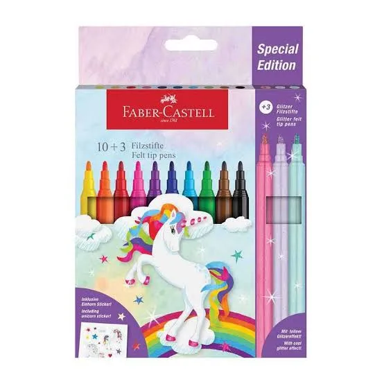 FABER CASTELL 10+3 UNİCORN KEÇELİ KALEM
