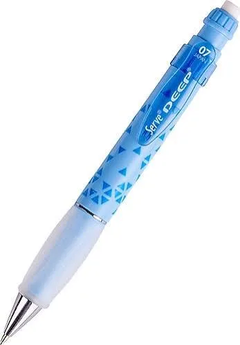 Serve Deep Üçgen Desenli Vesatil Kalem Pastel Gök Mavi 0.7 mm