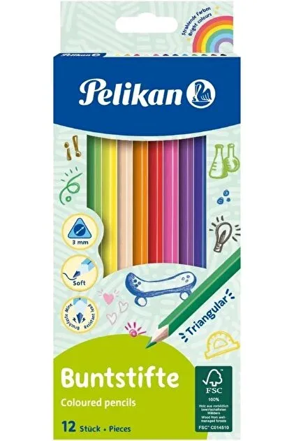 PELİKAN 12Lİ KURU BOYA KALEMİ 12Lİ KUTU
