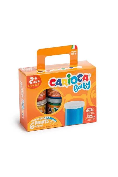 CARİOCA BEBEK PARMAK BOYASI 6 RENK 6X80