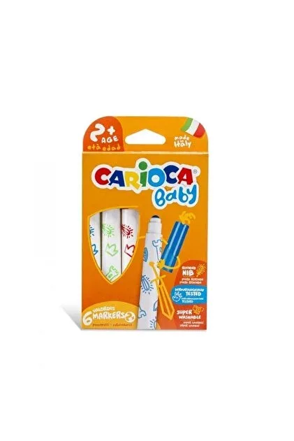 CARİOCA BABY SÜPER YIKANABİLİR KEÇELİ BOYA KALEMİ 6 LI