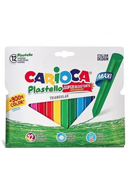 CARİOCA PLASTELLO MAXI  ÜÇGEN 12 RENK