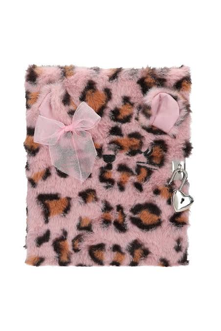 TOP MODEL KİLİTLİ GÜNLÜK PEMBE PELUŞ KEDİ DEFTER