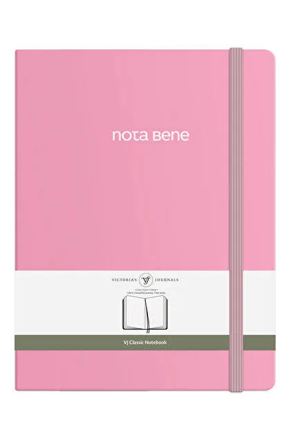 VJ NOTA BENE CLASSİC SERT KAPAK DEFTER 19X25CM 320 SAYFA ÇİZGİLİ PEMBE