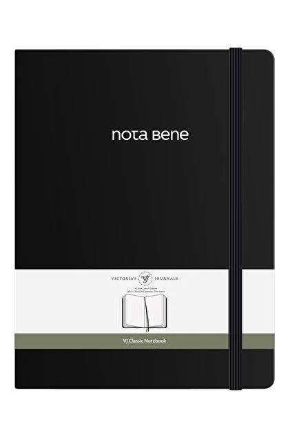 VJ NOTA BENE CLASSİC SERT KAPAK DEFTER 19X25CM 320 SAYFA ÇİZGİLİ SİYAH
