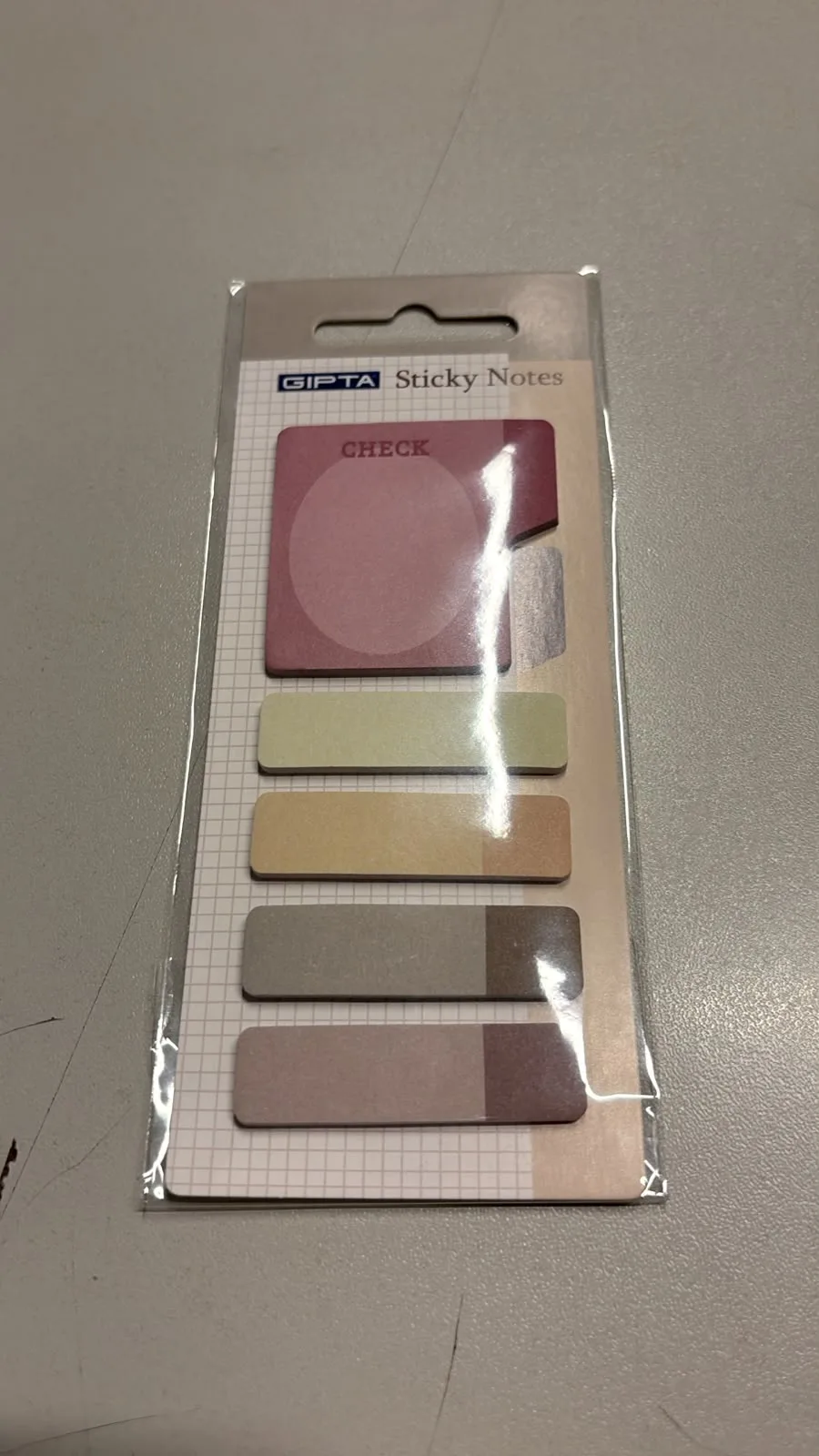 GIPTA DESENLİ 5 PARÇA YAPIŞKANLI NOT KAĞIDI