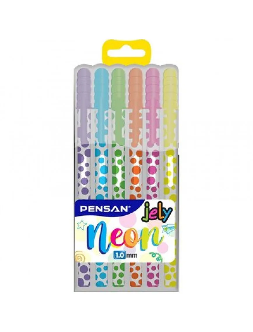Pensan Jely Neon 1.0 Mm Gel Pen 6lı Set