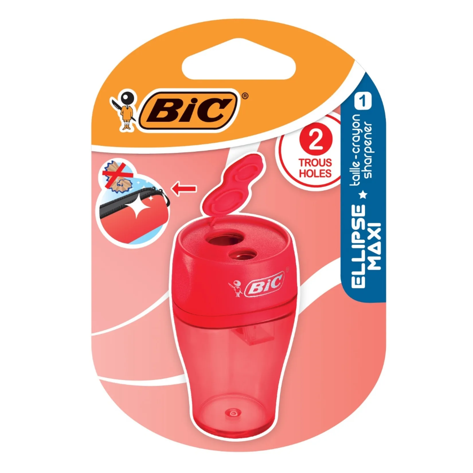 Bic Ellipse Maxi Çift Delikli Kapaklı Kalemtraş 9505181