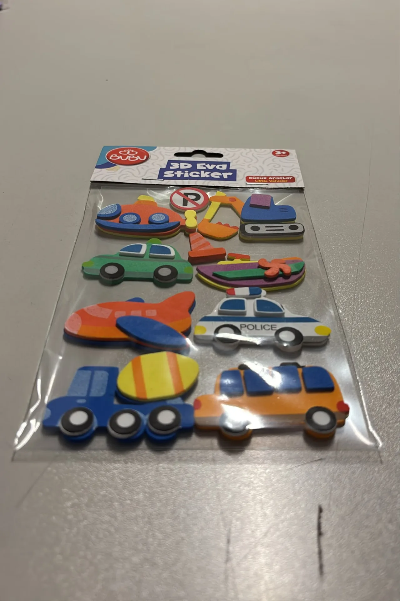 BU-BU EVA 3D KÜÇÜK ARAÇLAR STİCKERLARI