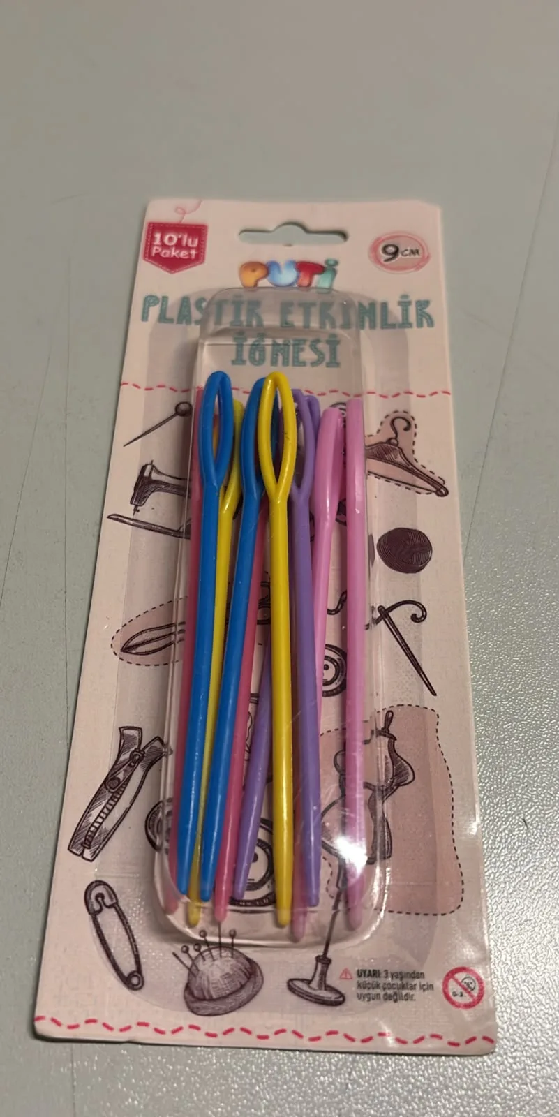 PURİ PLASTİK 9 CM ETKİNLİK İĞNESİ 10LU BLİSTER PAKET