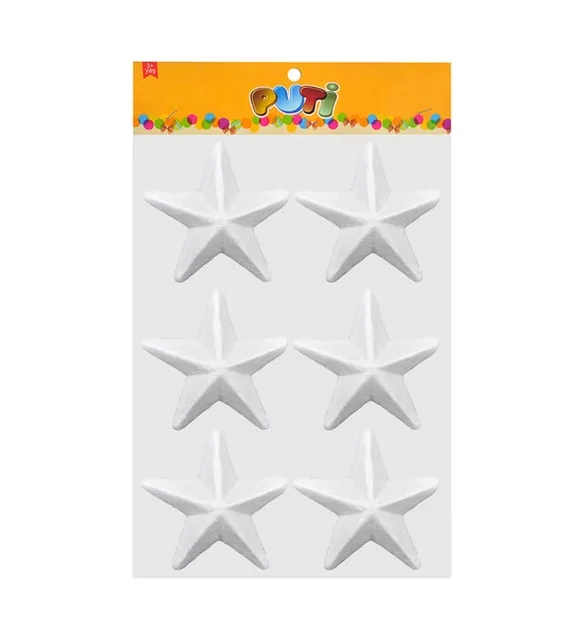 PUTİ KÖPÜK YILDIZ 6,5CM 6'LI