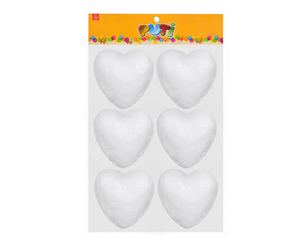 VİVA PUTİ KÖPÜK KALP 6,5 CM 6'LI