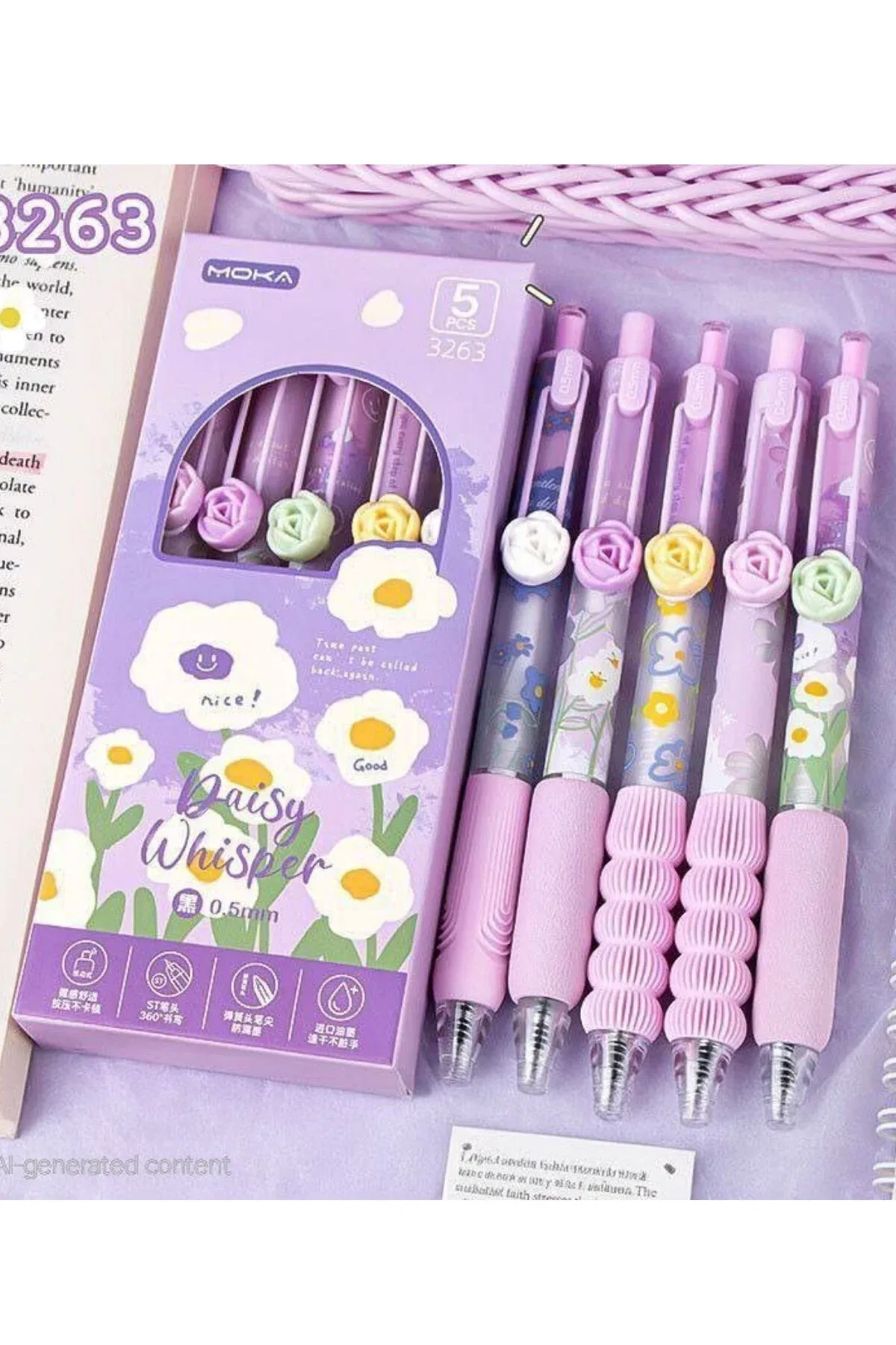 MAXX DAİSY WHİSPER 5'Lİ TÜKENMEZ KALEM 0.5MM