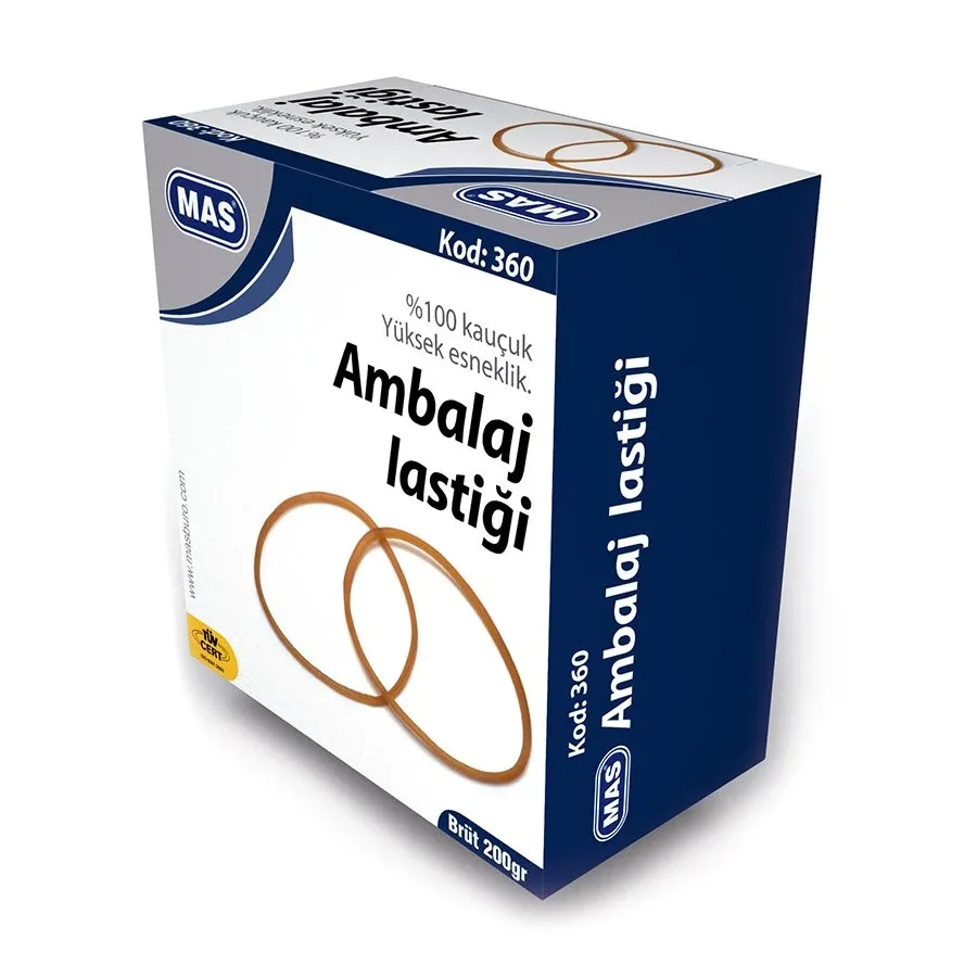 MAS 80/50MM AMBALAJ LASTİĞİ %100 KAUÇUK (200 GR.KUTU)