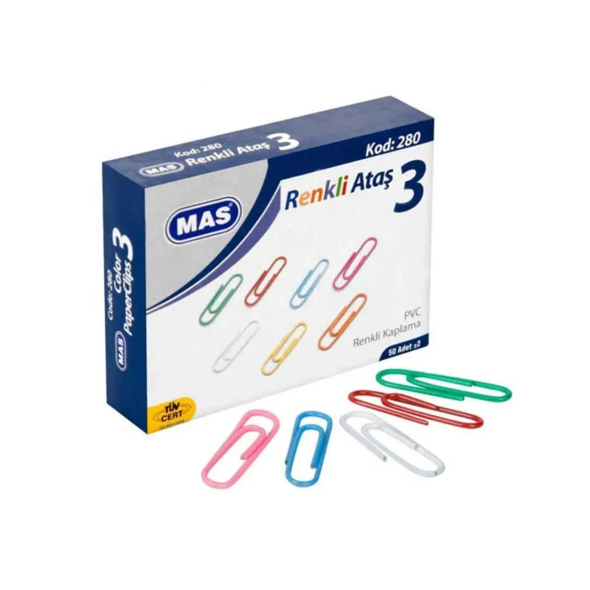 MAS RENKLİ  ATAŞ  (PVC KAPLI) 28 MM. ......