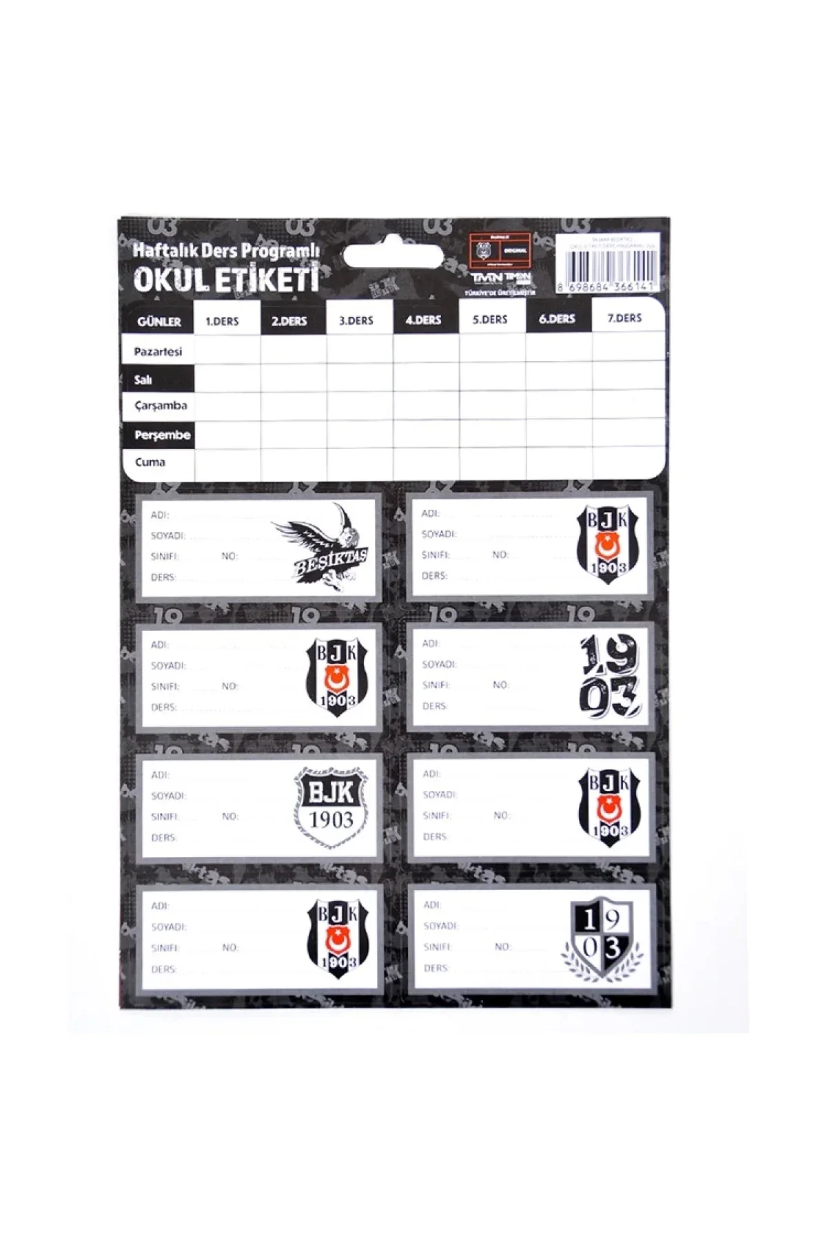 Beşiktaş  Okul Etiketi Ders Programlı 