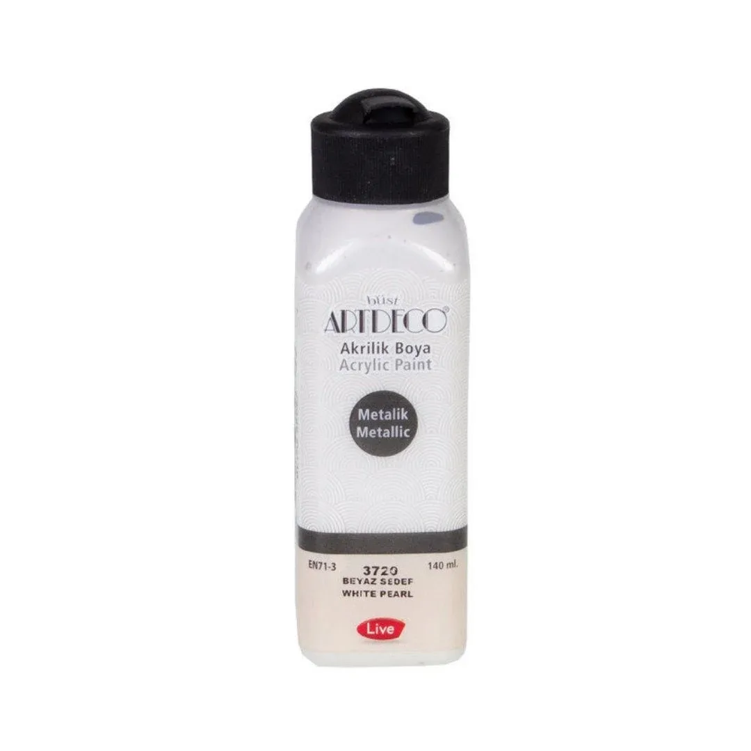 Artdeco Metalik Akrilik Boya 3720 Beyaz Sedef 140ml