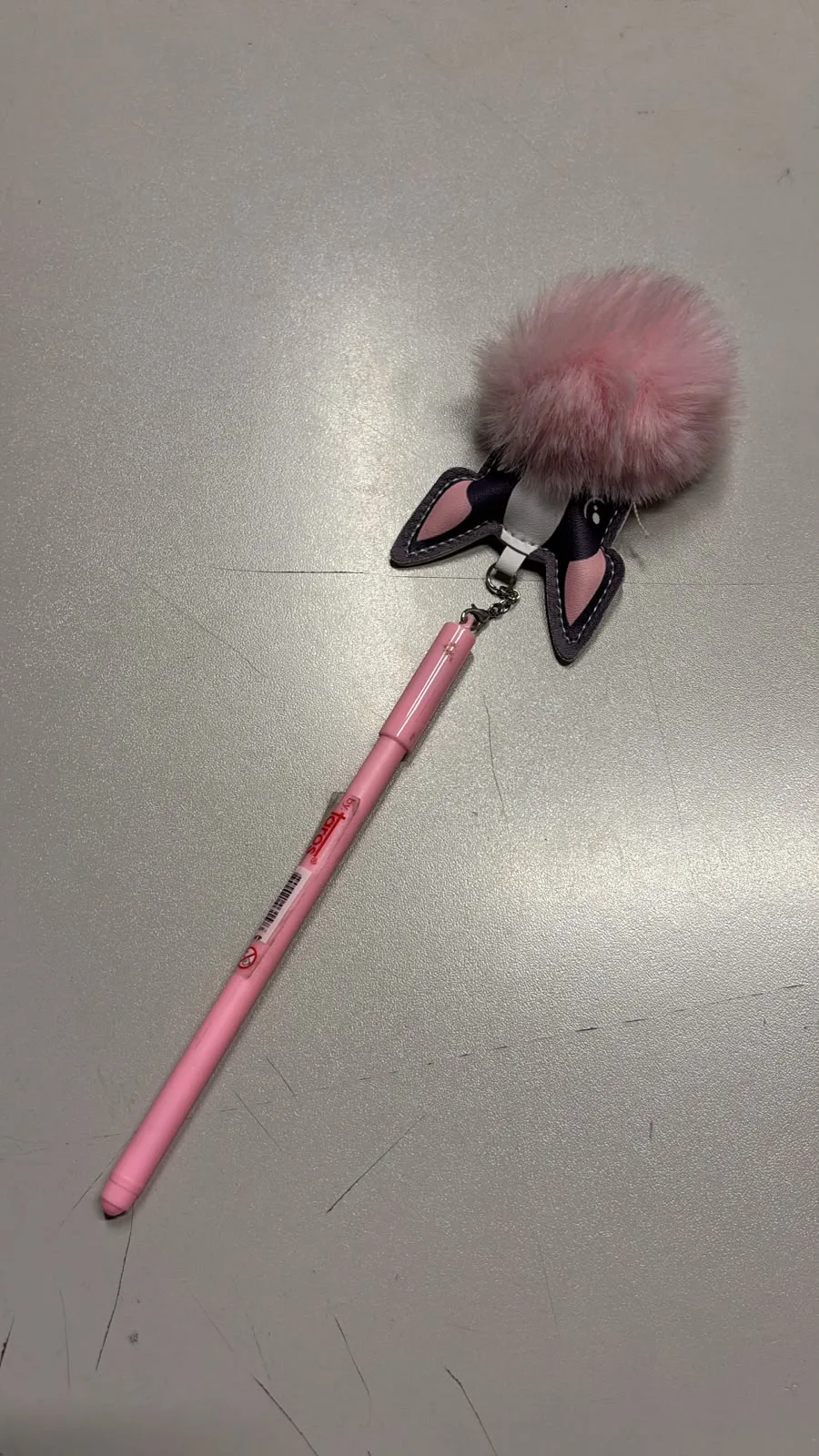 Taros Unick Color Köpek Peluş Pembe Objeli Jel Kalem