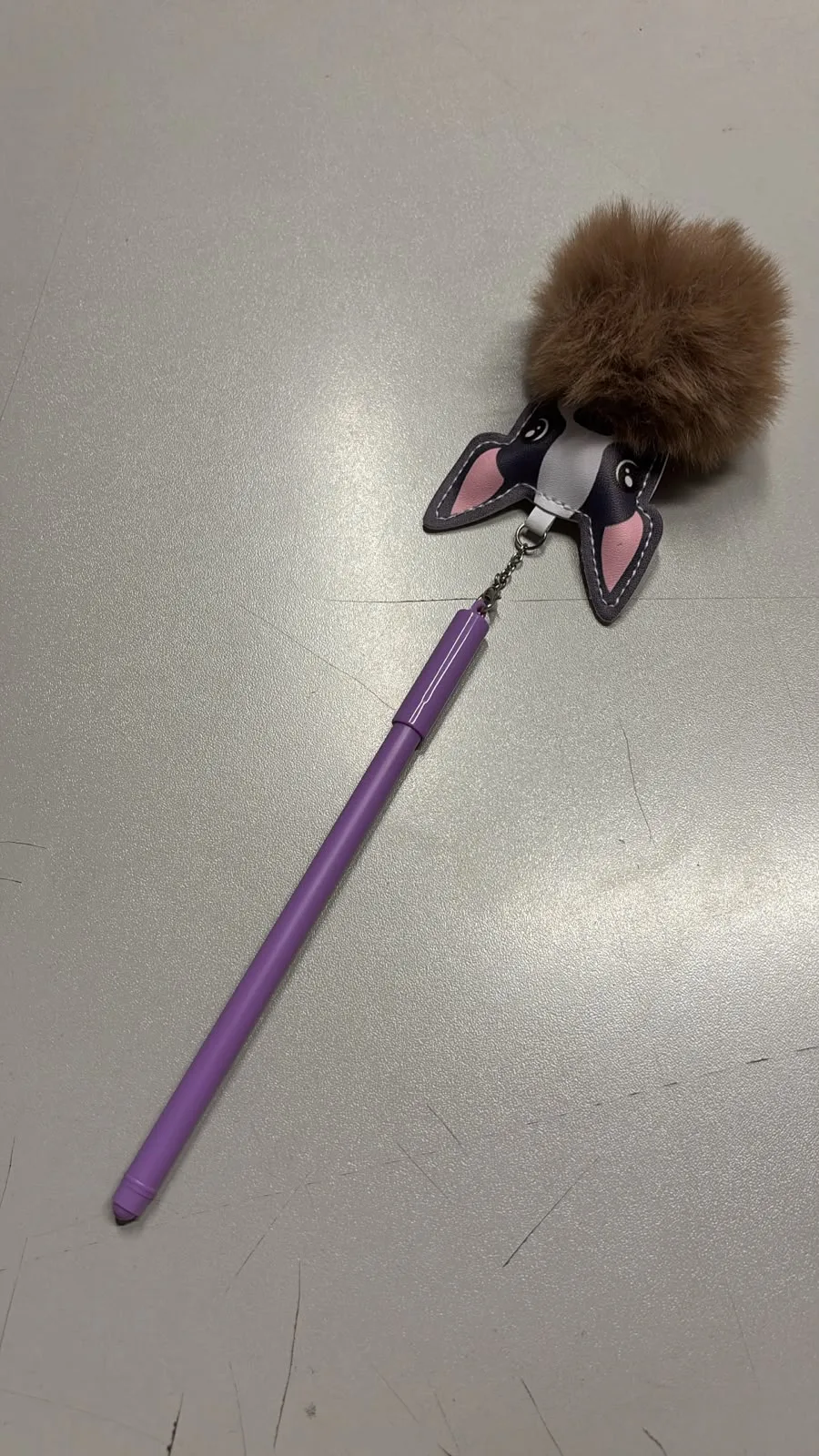 Taros Unick Color Köpek Peluş Mor objeli Jel Kalem