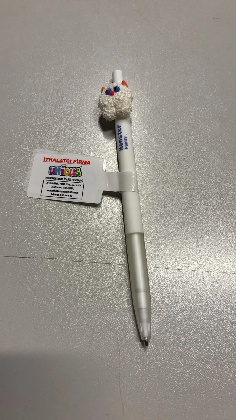 Unicus 0.7mm Monster Family Versatil Kalem Beyaz