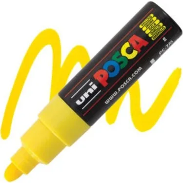 Uni Posca PC-7M Su Bazlı Markör 4.5-5.5 MM - Yellow
