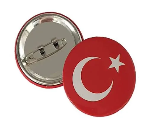 Çanta Rozeti Yuvarlak Bayrak-Atatürk-Emoji Karışık