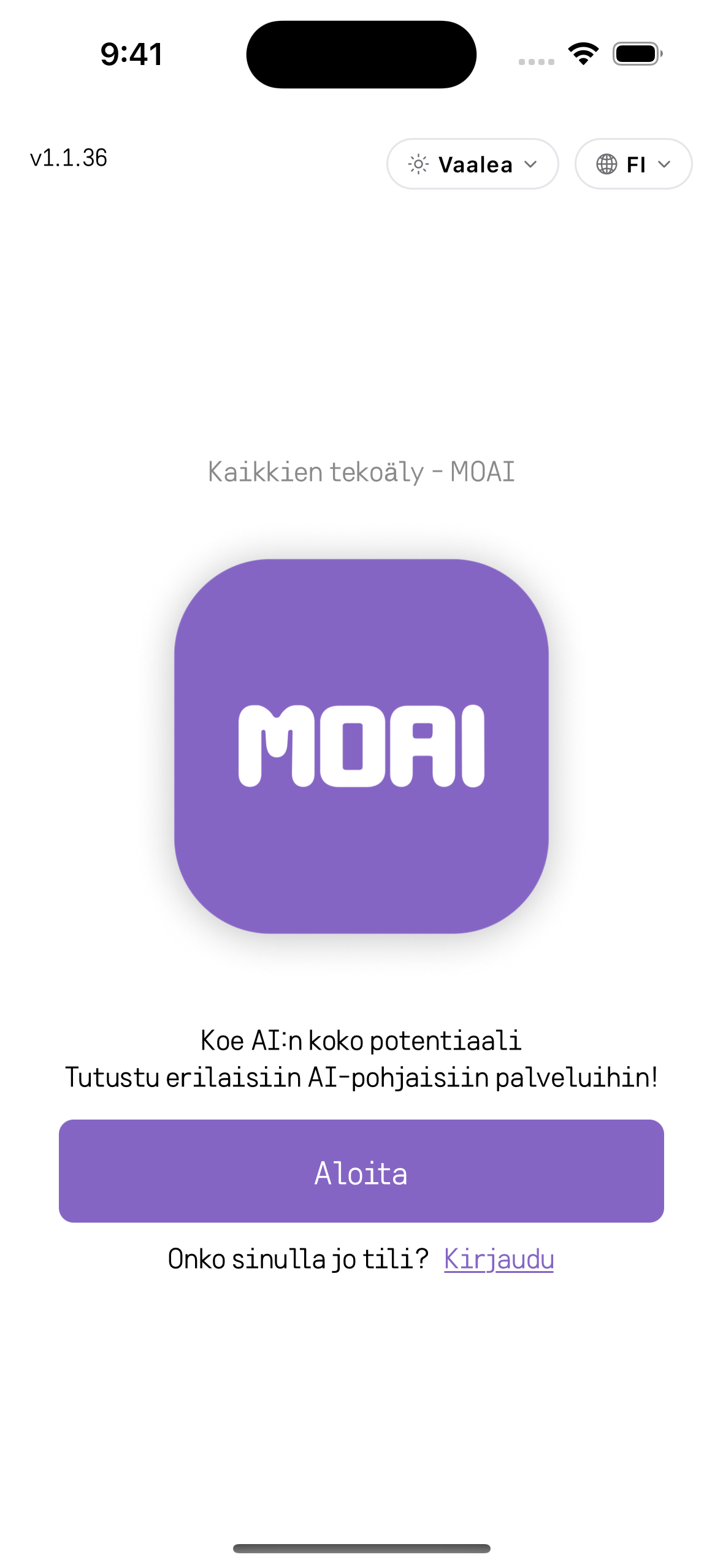 MOAI Getting started in Suomi, captured on iPhone 16