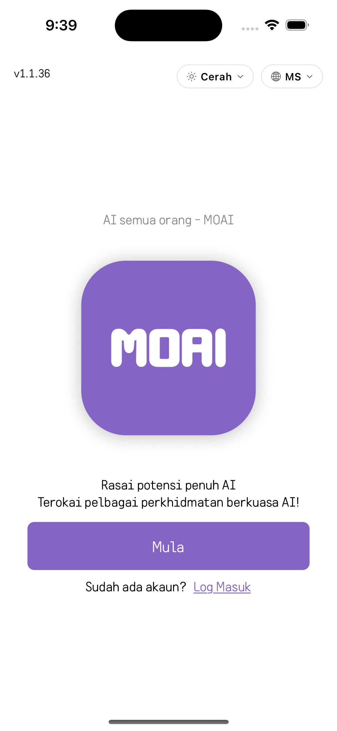 MOAI Getting started in Bahasa Melayu, captured on iPhone 16