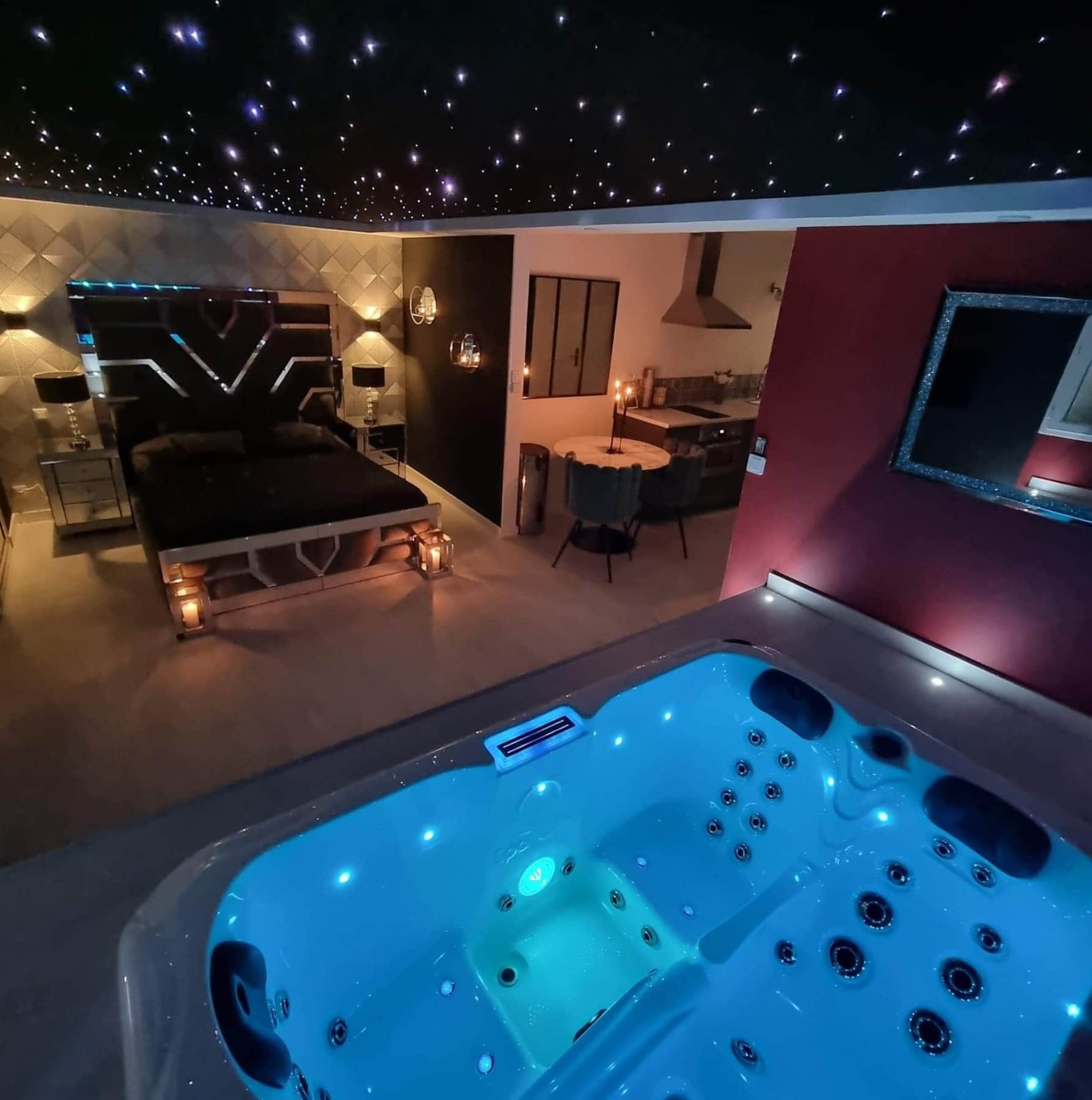 Love room Lignières-de-Touraine - ✨ Suite Cristal – Suite romantique avec spa privatif près de Tours (37)