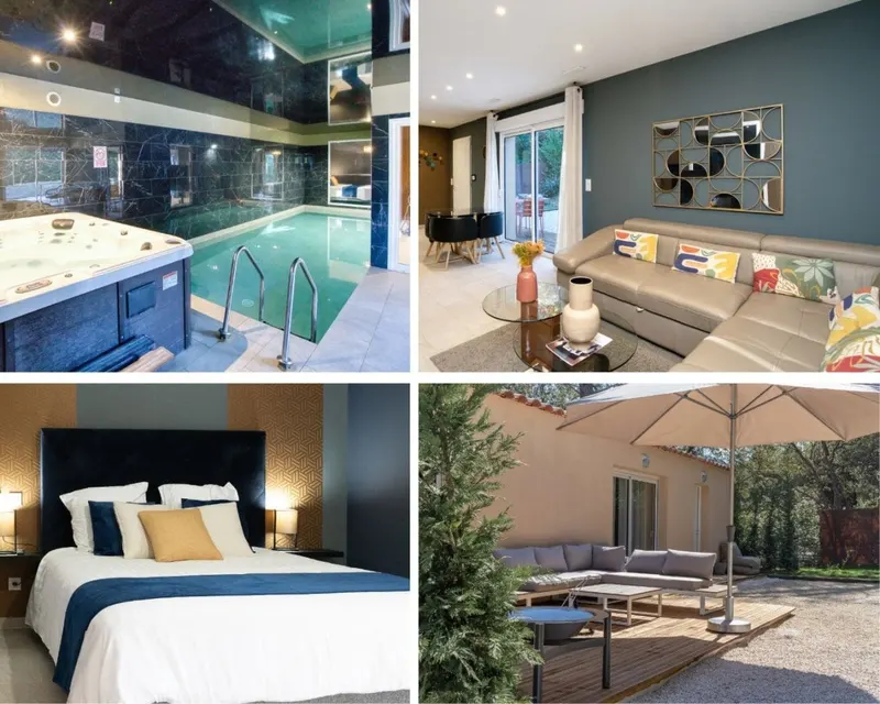 Villa Sauvie — Piscine, jacuzzi et hammam privatifs à Lorgues à Lorgues