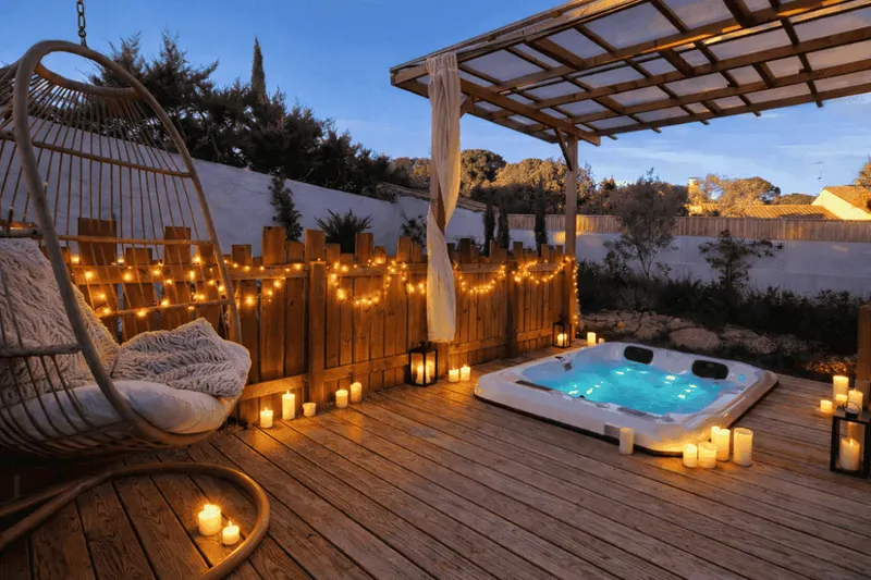 Suite Ève de L’Eden Romantique à Malves-en-Minervois — jacuzzi privé et couloir de nage à Malves-en-Minervois