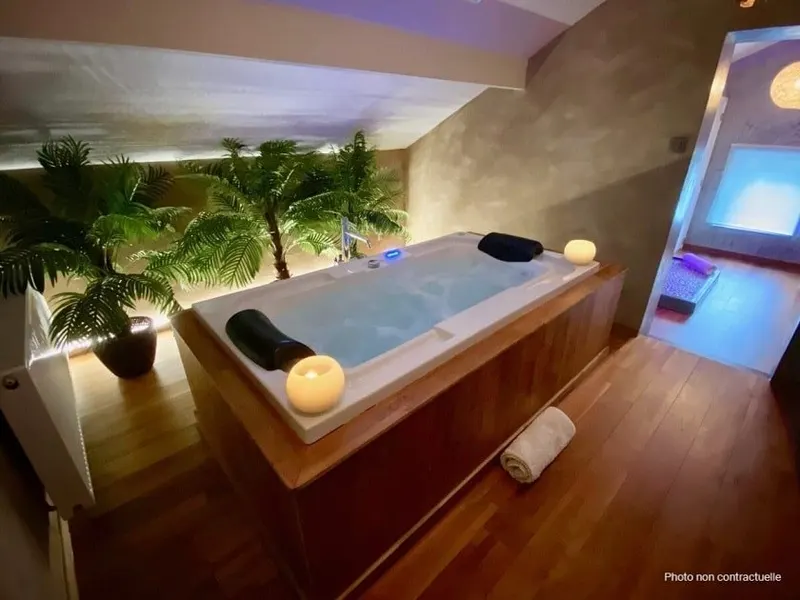 Suite Cocoon à Chaudfontaine — Jacuzzi, hammam et jardin avec sauna à Chaudfontaine