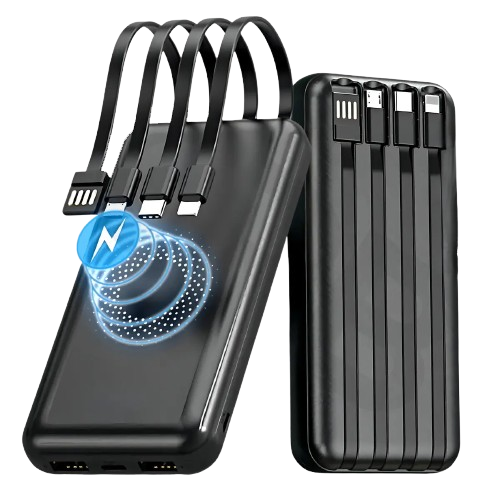 Power Bank 20000mah Indução Carregamento Universal Peining Carregador Portátil Preto
