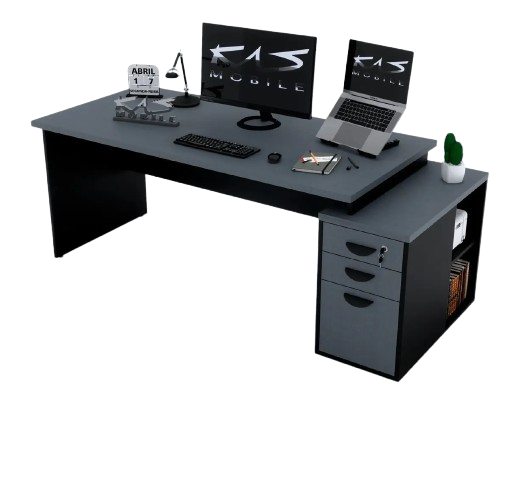 Mesa 1.95x80 Para Escritorio Escrivaninha Aer40 - Kasmobile