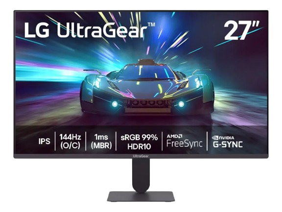 Monitor LG UltraGear 27G411A-B, 27", Painel IPS, Full HD, 144Hz, 1ms, HDR10