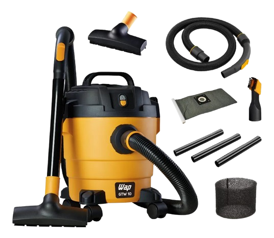 Aspirador De Pó e Água Wap Gtw 10 Compacto 1400w 10 Litros Amarelo/Preto