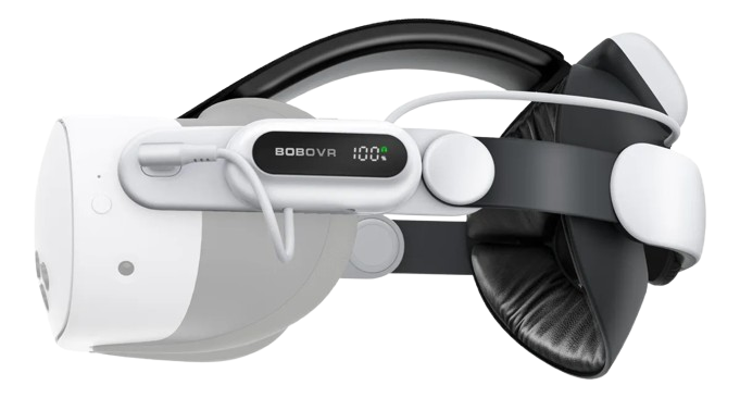 Bobovr E3 Pro Faixa De Cabeça Com Bateria, Para Quest 3/3s Branco