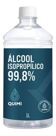 Álcool Isopropílico QuimiVida 1L 99,8% Pureza Solvente Eletrônicos