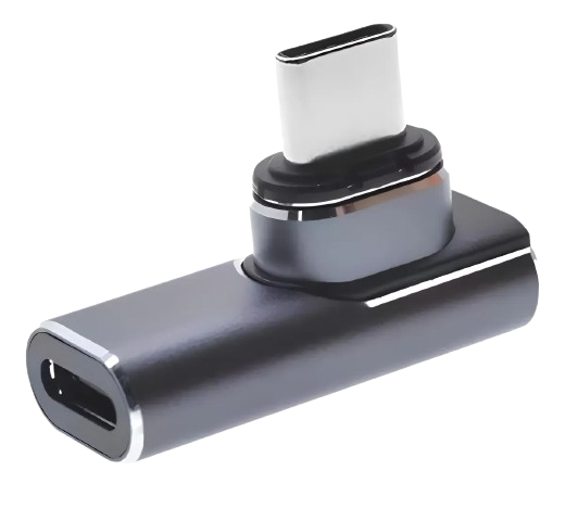 Adaptador 90 Graus Magnético Usb C Tipo C Macho Fêmea 40gbps