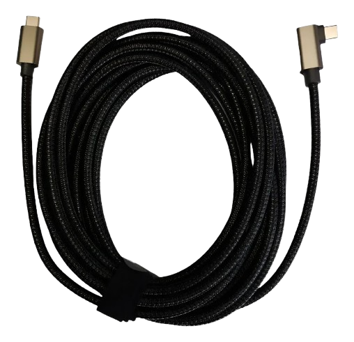 Cabo Usb-c 5 Metros Compatível Vr Quest 1 /2 / 3 Pico 3 / 4
